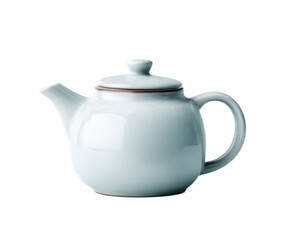 White tea kettle on a transparent background