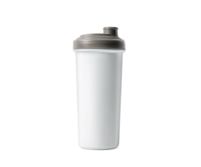 White cup with a grey lid