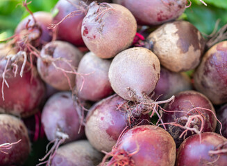 red potatoes at the farmers market