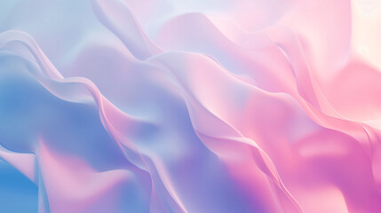 Soft pastel fabric waves. Gentle pink and blue abstract background. Ideal for design, texture, and creative projects.