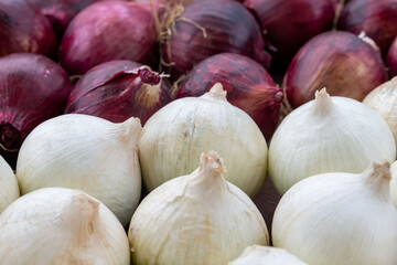 onions at farmers market