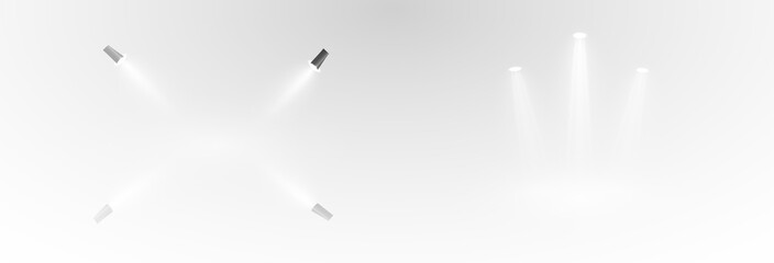 The vector set of light includes a light source, studio lighting, walls, and a PNG. It also includes spotlight lighting and a spotlight PNG. Finally, it includes light beams and a light effect.