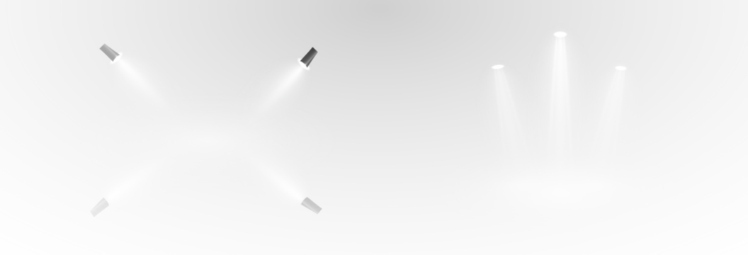 The vector set of light includes a light source, studio lighting, walls, and a PNG. It also includes spotlight lighting and a spotlight PNG. Finally, it includes light beams and a light effect.