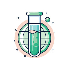 Global science research and innovation icon