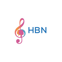 HBN “Creative music academy logo with silhouette heads and notes” HBN Later Logo, “Modern music therapy logo with faces and note symbol”
