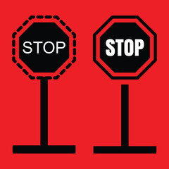 stop sign vector