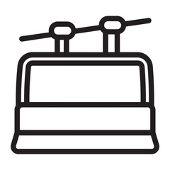 chair lift line icon