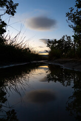 Mountain silhouette at sunrise in Canaima National Park, Venezuela