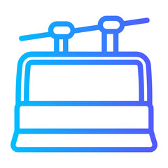 chair lift gradient icon