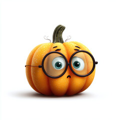 3d orange pumpkin