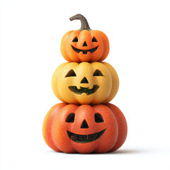 halloween pumpkin isolated on white