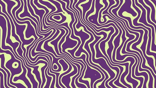 Pale yellow streams meander across the deep purple surface, creating a natural wave pattern