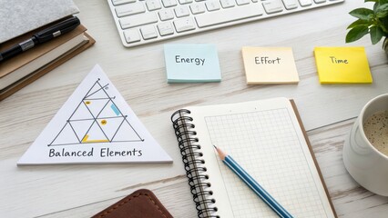 Balanced Elements Concept with Energy, Effort, Time on Workspace