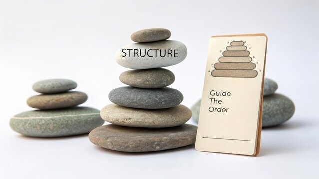 Balanced Stones with Structure and Guidance for Mindfulness Practices