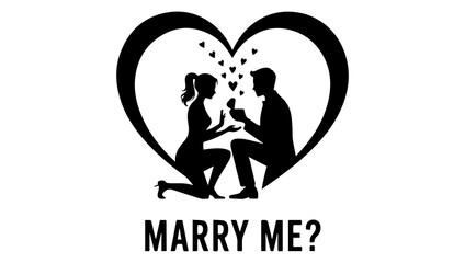 8 proposal black and white love vector icon, icon, vector, illustration, icons, woman, design,...