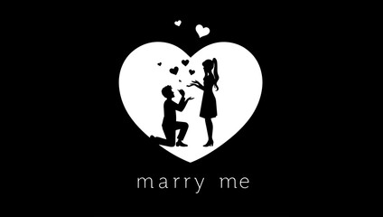 8 proposal black and white love vector icon, icon, vector, illustration, icons, woman, design,...