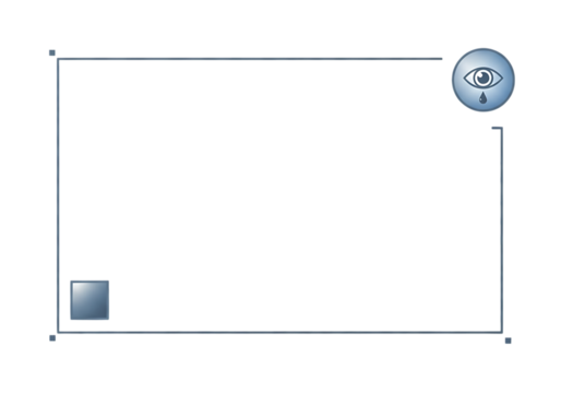 Vector illustration design with eye symbol and graphical rectangular shapes