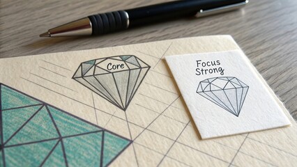 Illustration of Geometric Diamonds with Core and Focus Strong Labels