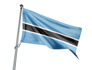 Botswana Flag with Blue and Black Stripes