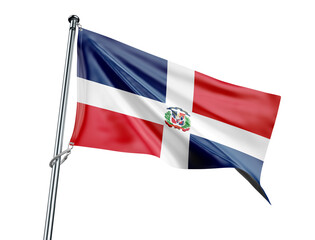 Dominican Republic flag with centered coat