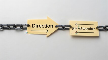 Directional Indicators on a Chain Illustrating Guided Togetherness