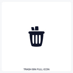 Trash Bin Full Icon