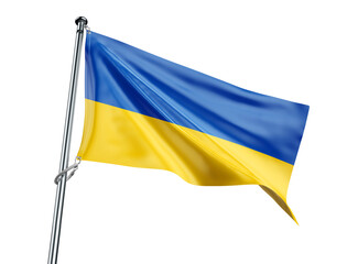 Ukraine flag with blue and yellow horizontal bands