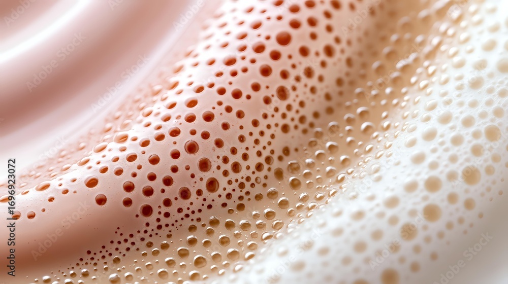 Poster smooth gradient waves with scattered dots pattern in soft pink and beige tones create elegant abstra