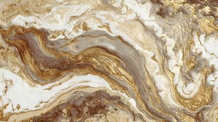 Obraz premium Abstract marble texture with gold accents and earthy tones