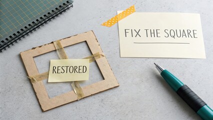 Crafting Supplies and Notes for Home Decoration Projects