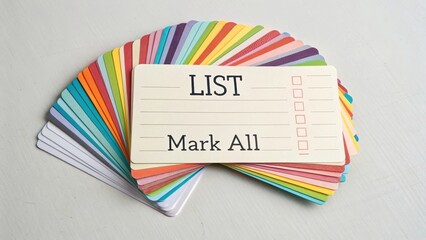 Colorful Index Cards for Organizing Tasks and Making Lists