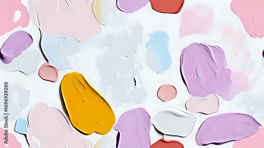Poster abstract organic shapes in soft pastel colors on light background create modern minimalist compositi