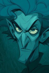 Artistic close-up of a fantasy elf with strong shadows, one side hidden, suggesting secrets and magical origin.