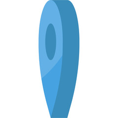 Simple location marker for maps and navigation. Isolated vector icon