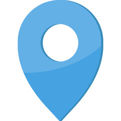 Simple location marker for maps and navigation. Isolated vector icon