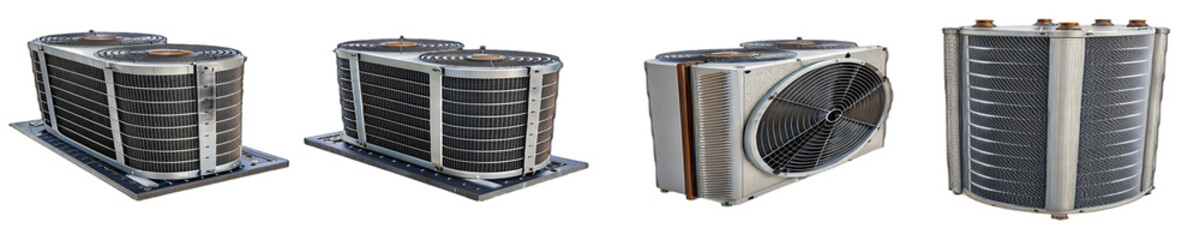 Fototapeta premium Industrial air conditioning units for effective climate control and energy efficient ventilation systems