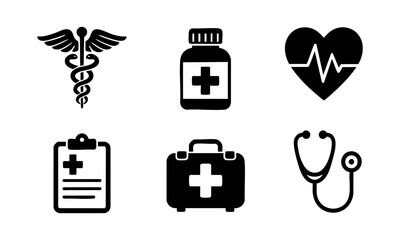 Set of icons for medicine vector illustration.