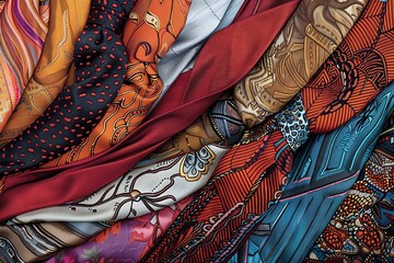 close up of colorful fabrics