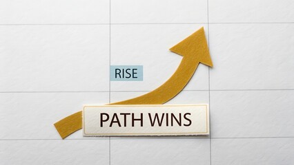 Growth Path with Rising Arrow Symbolizing Success and Progression