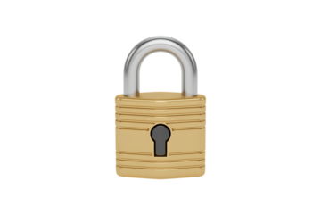 Secure your data with this classic golden padlock for digital safety and peace of mind