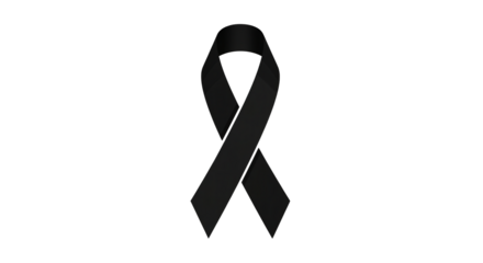 Simple Black Awareness Ribbon Symbol.