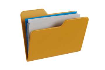 Organized yellow folder holding vital documents for effective data management and file storage solution