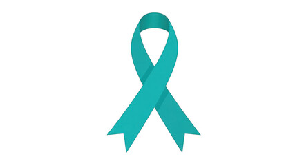 Teal Awareness Ribbon: Symbol of Support and Hope.