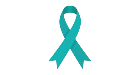 Teal Awareness Ribbon: Symbol of Support and Hope.