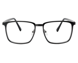 Matte black eyeglasses minimalist frame