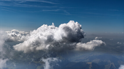 Dramatic cloudscape over the Swiss Alps, Säntis region