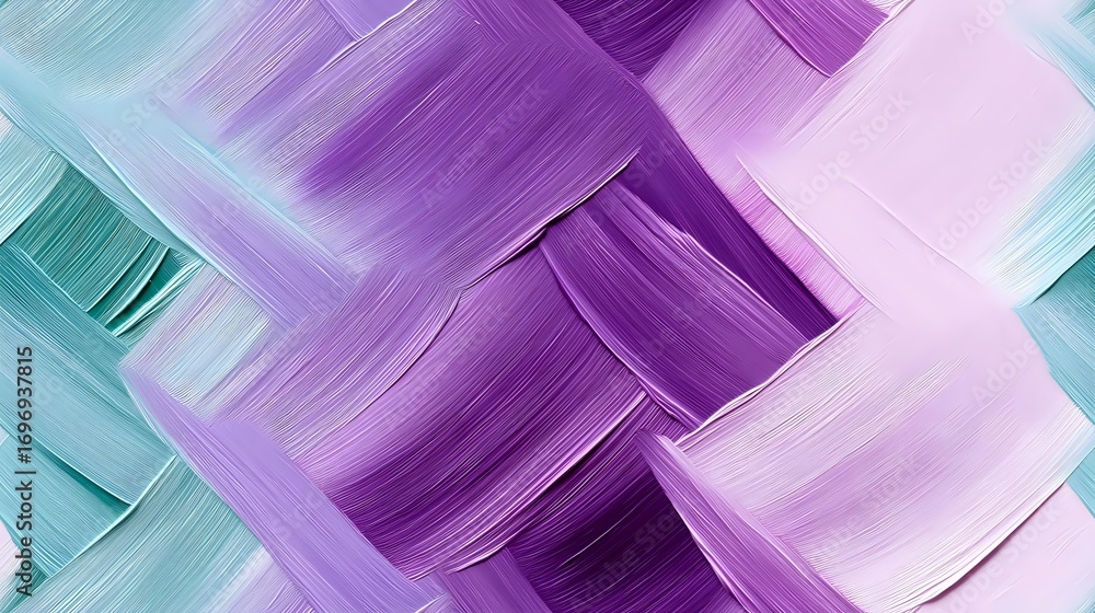 Poster vibrant brushstroke pattern in purple, turquoise and pink creates dynamic diagonal composition with 