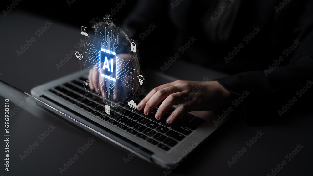 Aufkleber global ai artificial intelligence transforms ai technology worldwide. global artificial intelligence