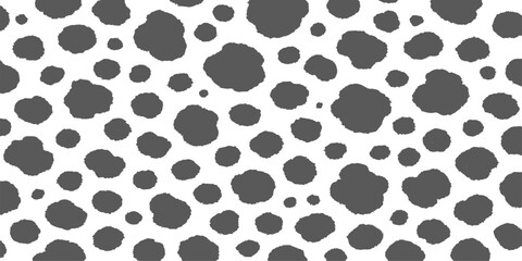 Seamless animal print vector pattern with black and brown spots, a stylish decoration