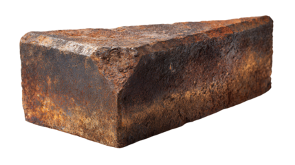 Rusty metal wedge aged artifact industrial relic